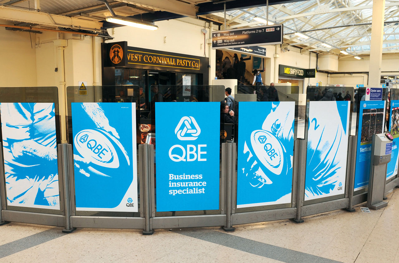 Glendale Creative QBE Internationals Twickenham Station Branding