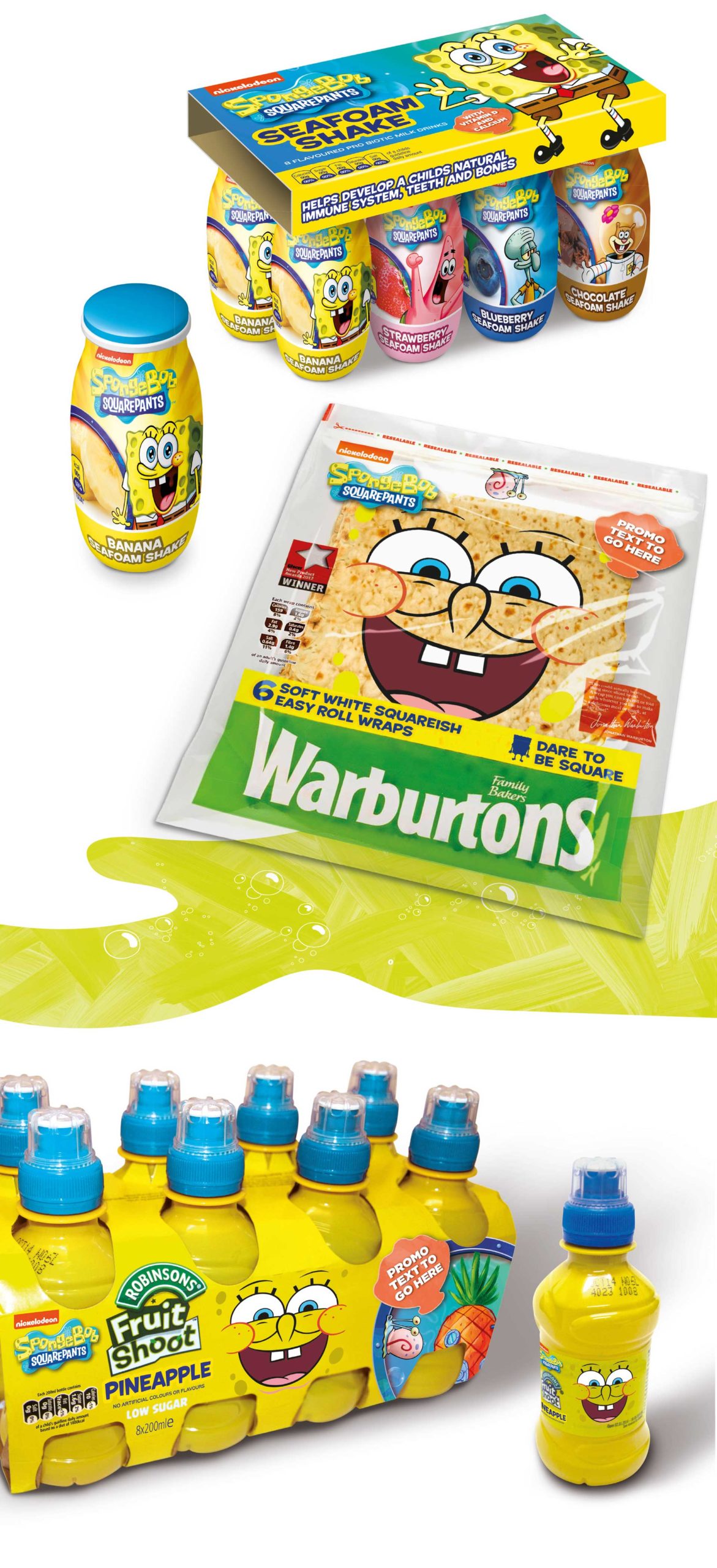 Glendale Creative Nickelodeon Spongebob Food Packaging Design