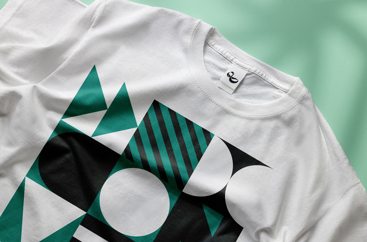 Abstract t-shirt design close up