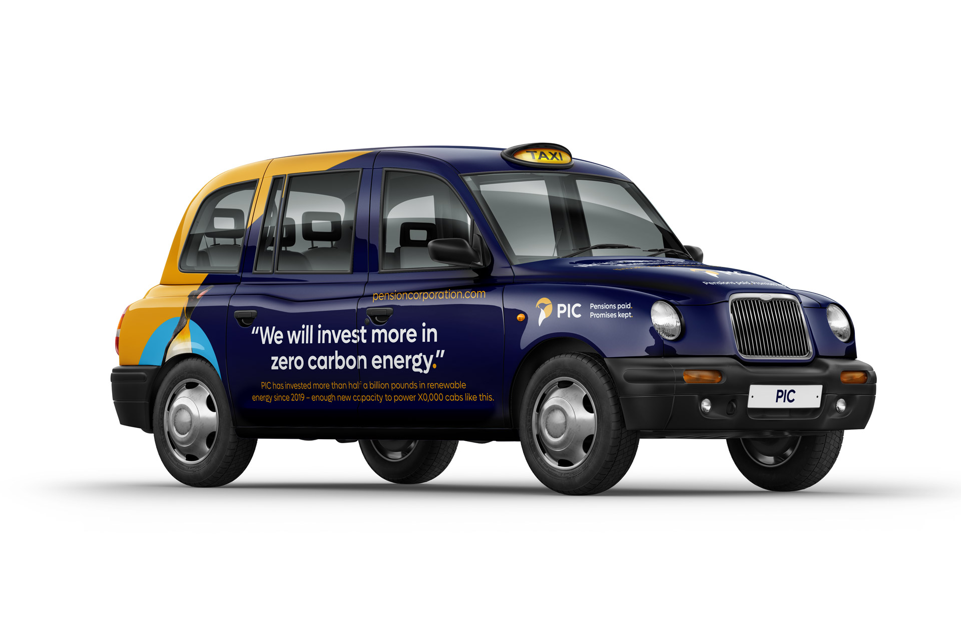 Branded taxi wrap