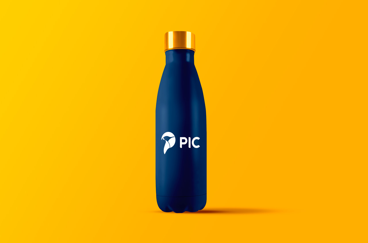 Branded reusable water bottle